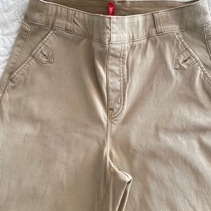 SPANX high rise wide leg pants in almond